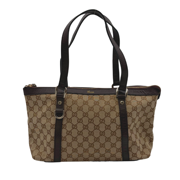 Gucci Abbey D-Ring Tote Beige/Ebony GG Canvas – Vintage
