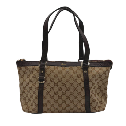 Gucci Abbey D-Ring Tote Beige/Ebony GG Canvas – Vintage