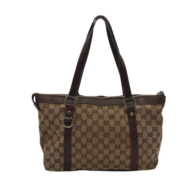 Gucci Abbey D-Ring Tote GG Canvas Beige/Ebony – Vintage