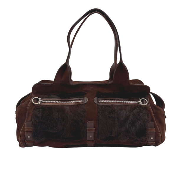 Salvatore Ferragamo Baguette Pony Hair Braun – Vintage