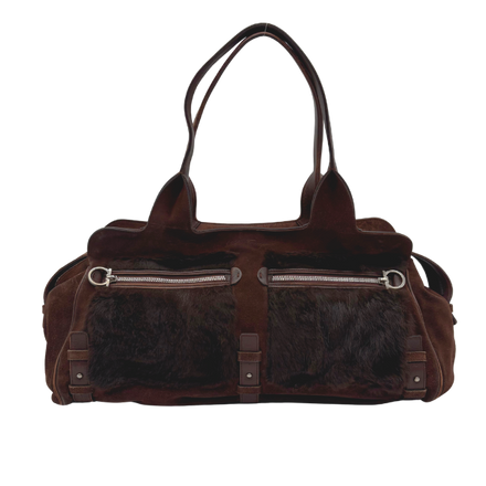 Salvatore Ferragamo Baguette Pony Hair Braun – Vintage