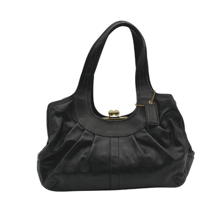 Coach Ergo Kisslock Hobo Schwarz Leder Vintage 2008 – Vintage