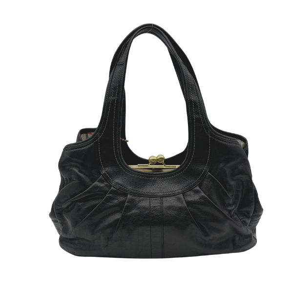 Coach Ergo Kisslock Hobo Schwarz Leder Vintage 2008 – Vintage