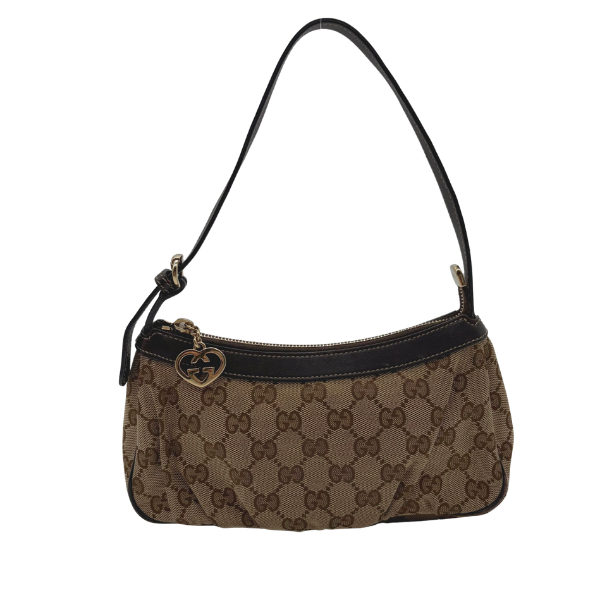 Gucci Lovely Heart Pochette GG Canvas Beige Braun – Vintage