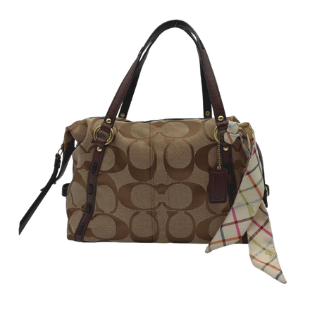 Coach Ashley Signature Sateen Satchel Khaki/Mahagoni – Vintage